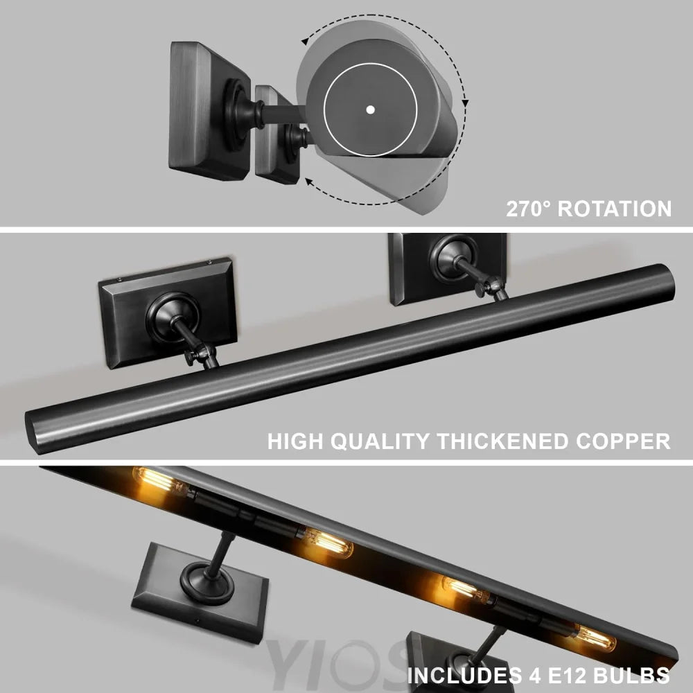 Wall-mounted mirror front wall lamp