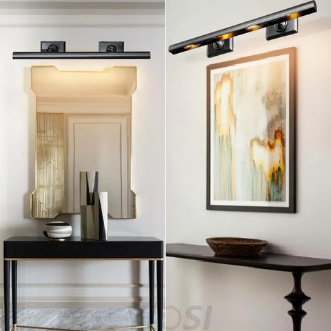 Wall-mounted mirror front wall lamp