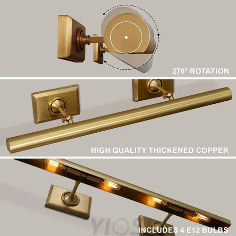 Wall-mounted mirror front wall lamp