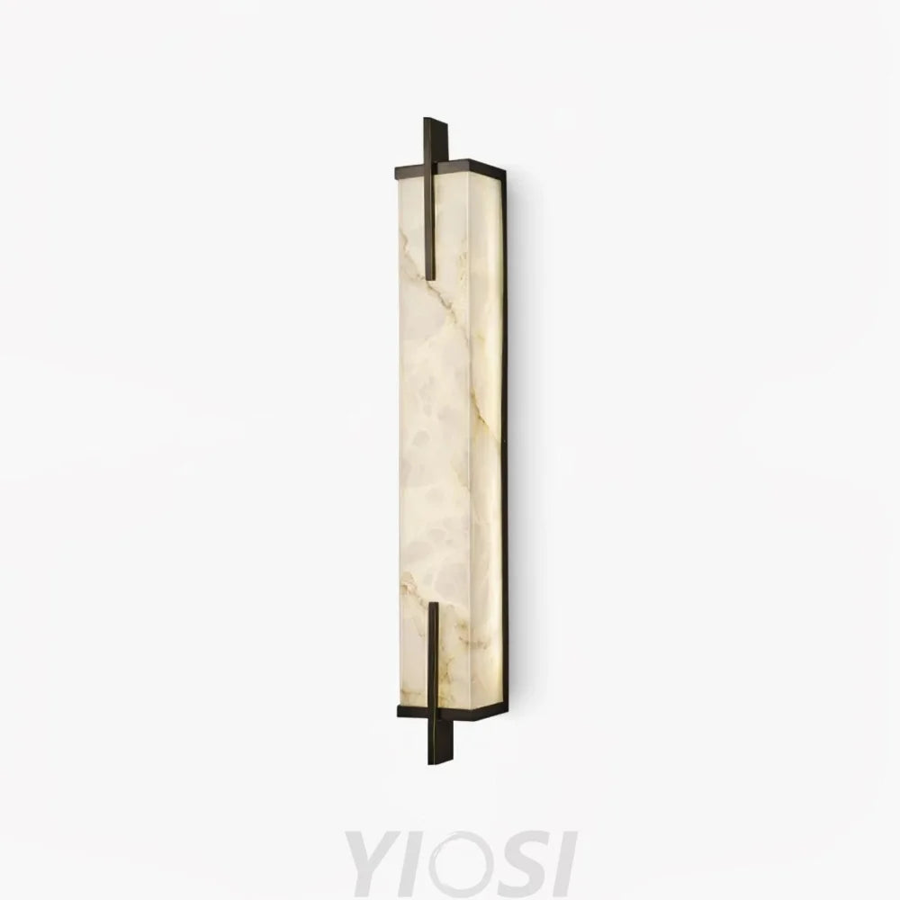 Calliope Wall Sconce Brass & Alabaster LED Light
