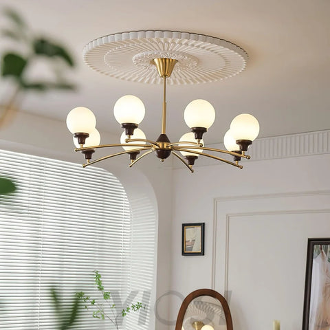 Walnut Glass Ball Chandelier ∅ 21.6″ Chandelier