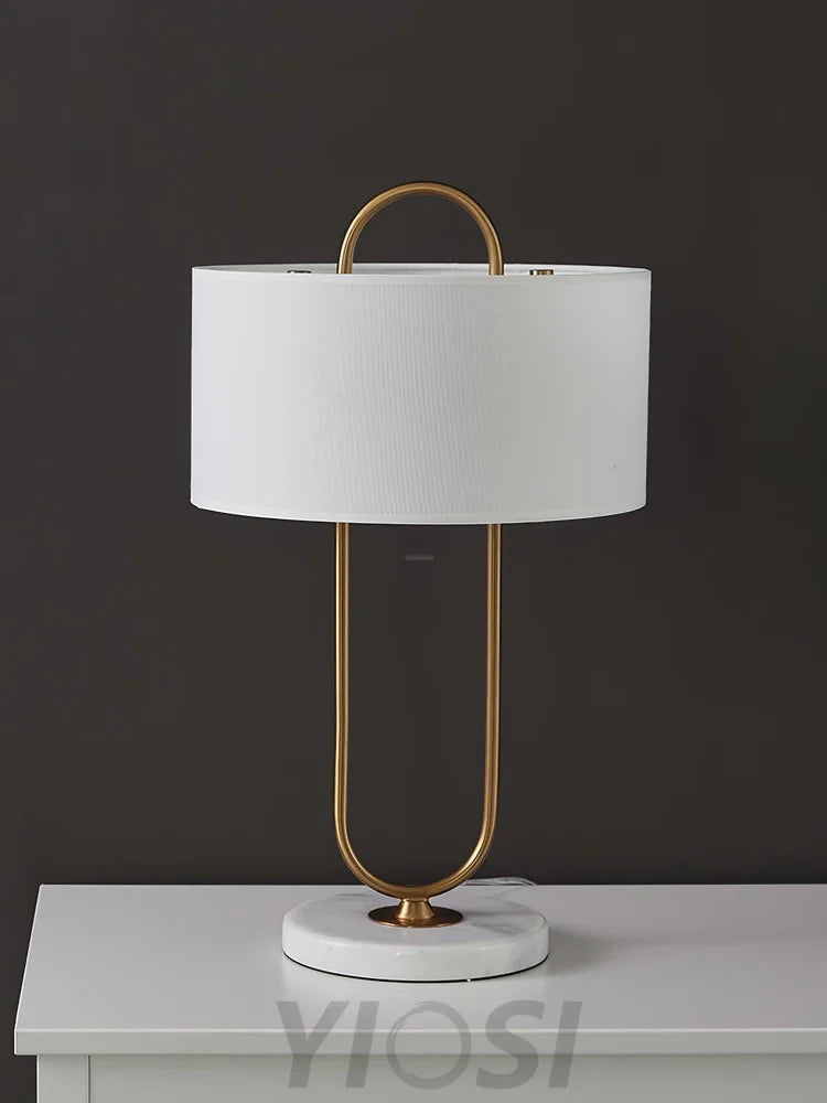 Warner Table Lamp ∅ 13″ - Fabric-1-Yiosilamp