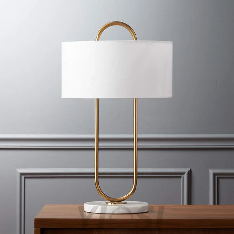 Warner Table Lamp ∅ 13″ - Fabric-1-Yiosilamp