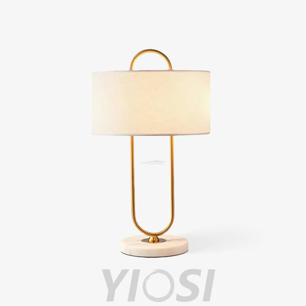 Warner Table Lamp ∅ 13″ - Fabric-1-Yiosilamp