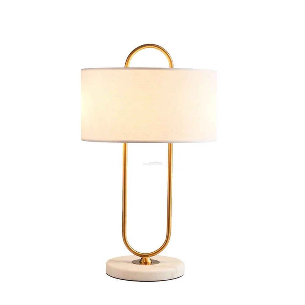 Warner Table Lamp ∅ 13″ - Fabric-1-Yiosilamp