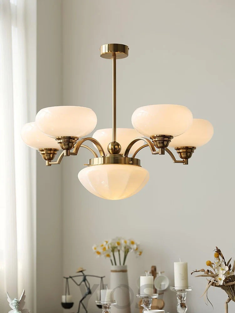 Warre Chandelier ∅ 26.5″ - Bend, Marshmallow Chandelier-1-Yiosilamp