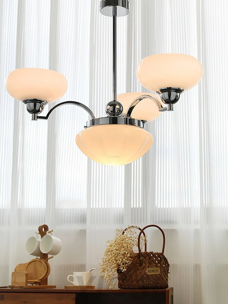 Warre Chandelier ∅ 26.5″ - Bend, Marshmallow Chandelier-1-Yiosilamp