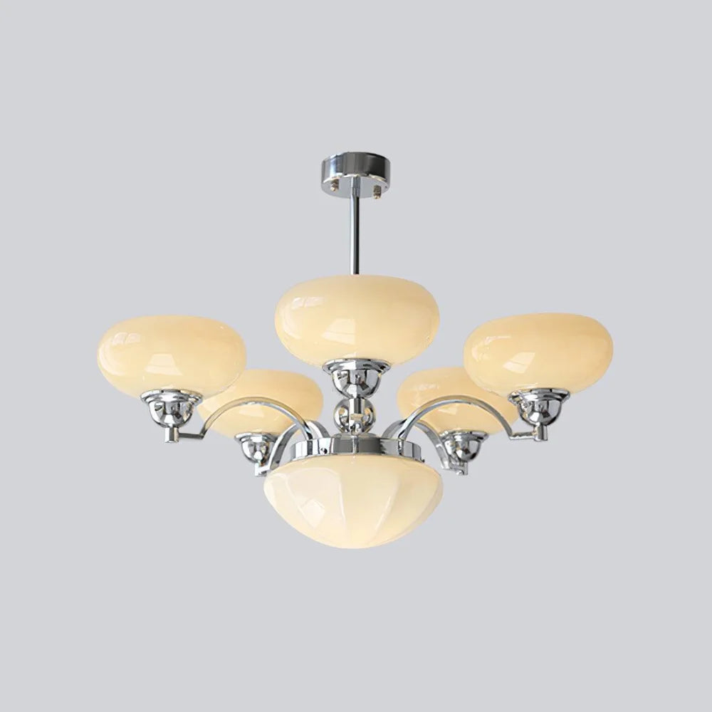 Warre Chandelier ∅ 26.5″ - Bend, Marshmallow Chandelier-1-Yiosilamp