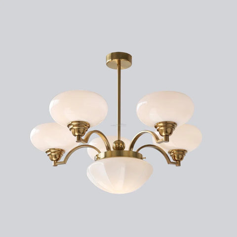 Warre Chandelier ∅ 26.5″ - Bend, Marshmallow Chandelier-1-Yiosilamp