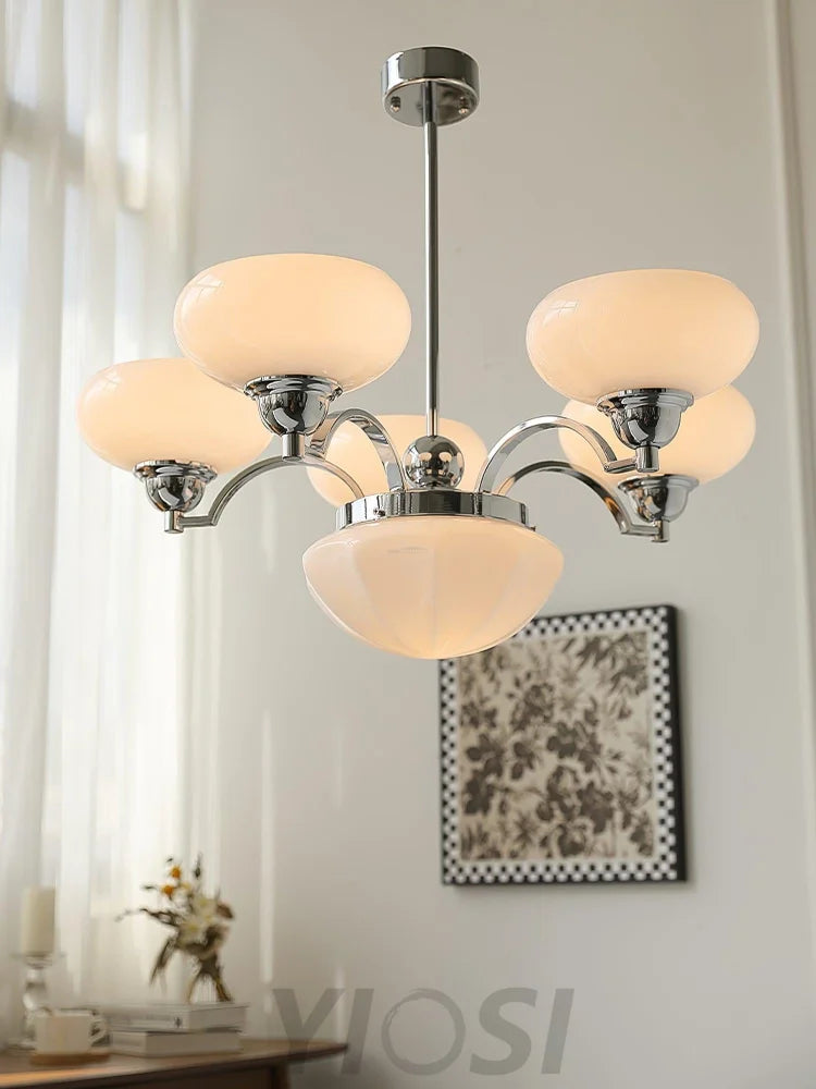 Warre Chandelier ∅ 26.5″ - Bend, Marshmallow Chandelier-1-Yiosilamp