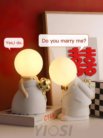 Wedding Decoration Built-in Battery Table Lamp ∅ 4.5″ - Creature-1-Yiosilamp