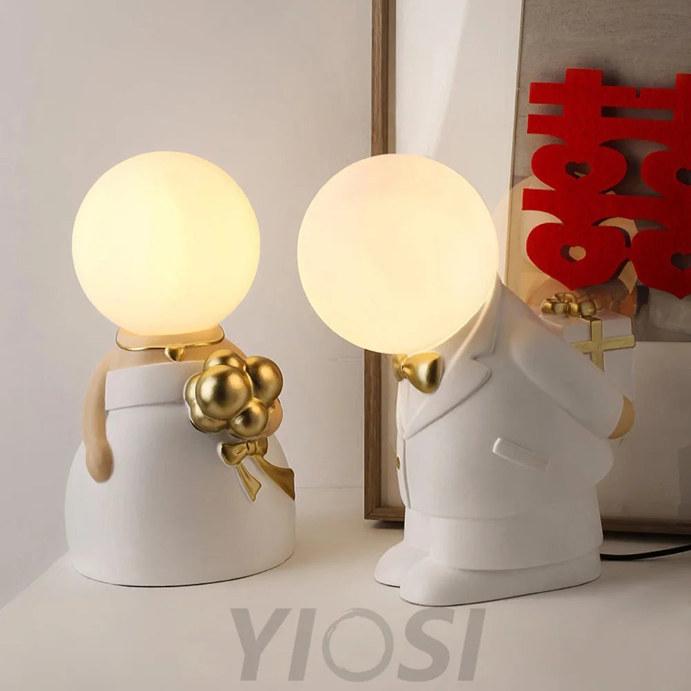 Wedding Decoration Built-in Battery Table Lamp ∅ 4.5″ - Creature-1-Yiosilamp