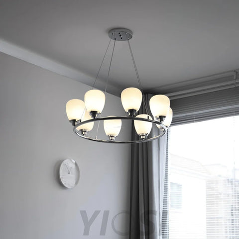 Werner Chandelier ∅ 17.7″ - Bend, Marshmallow Chandelier-1-Yiosilamp