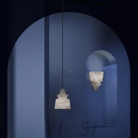 White Alabaster  Pendant Light - Yiosilamp