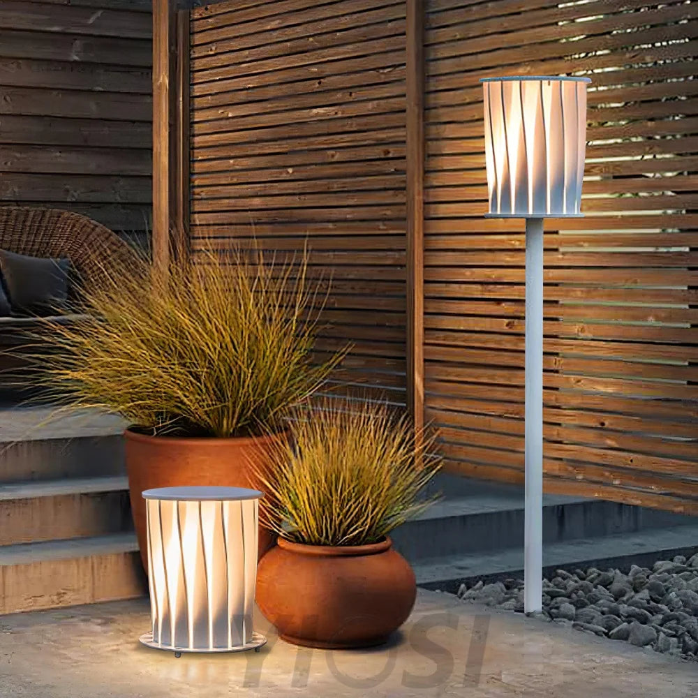 White Column Garden Light ∅ 11″ - Yiosilamp