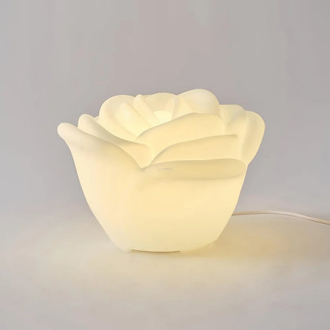 White Rose Shaped Table Lamp - Yiosilamp