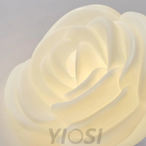 White Rose Shaped Table Lamp - Yiosilamp