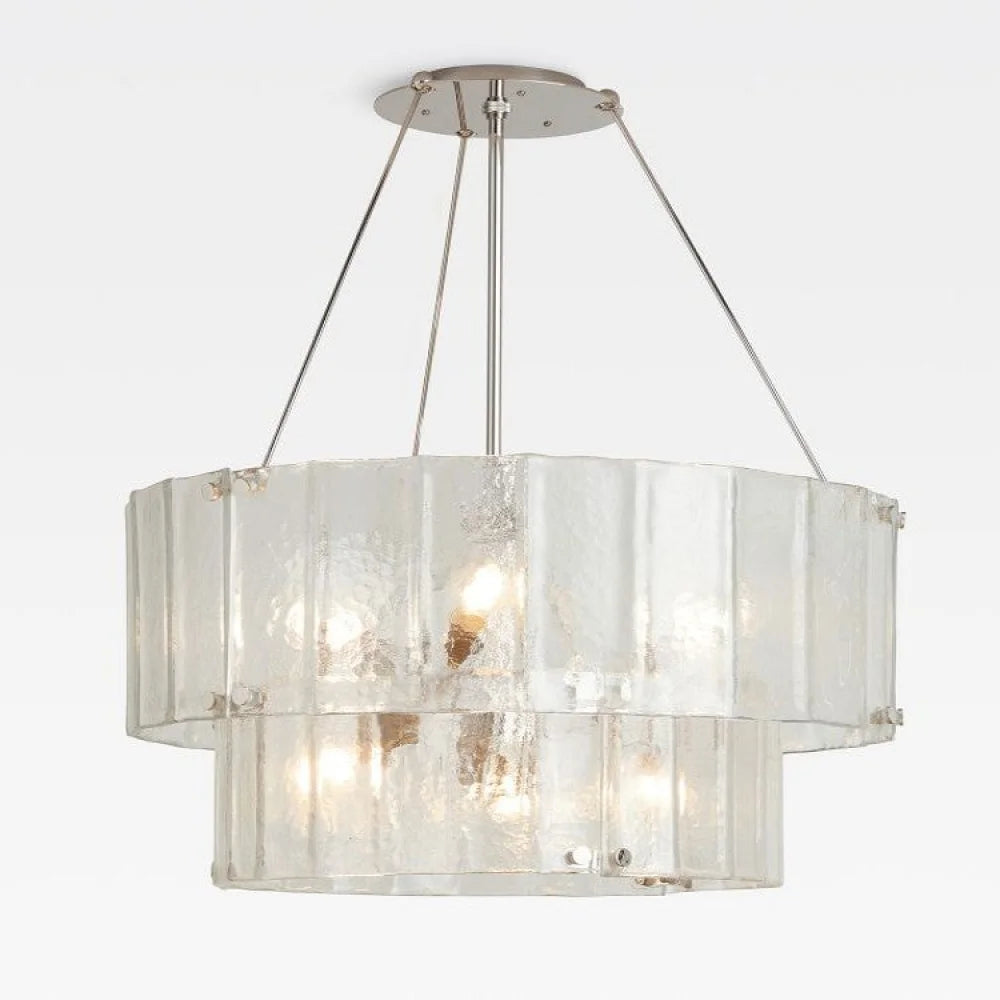 Willamette 2 Tier Crystal Chandelier Nickel / Clear Chandelier