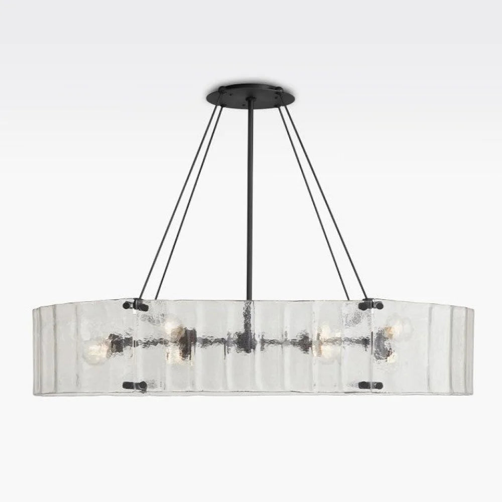 Willamette Oval Crystal Chandelier 48’’ Black / Clear Chandelier