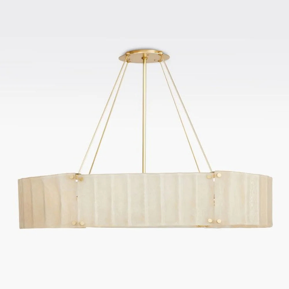 Willamette Oval Crystal Chandelier 48’’ Brass / Champagne Chandelier