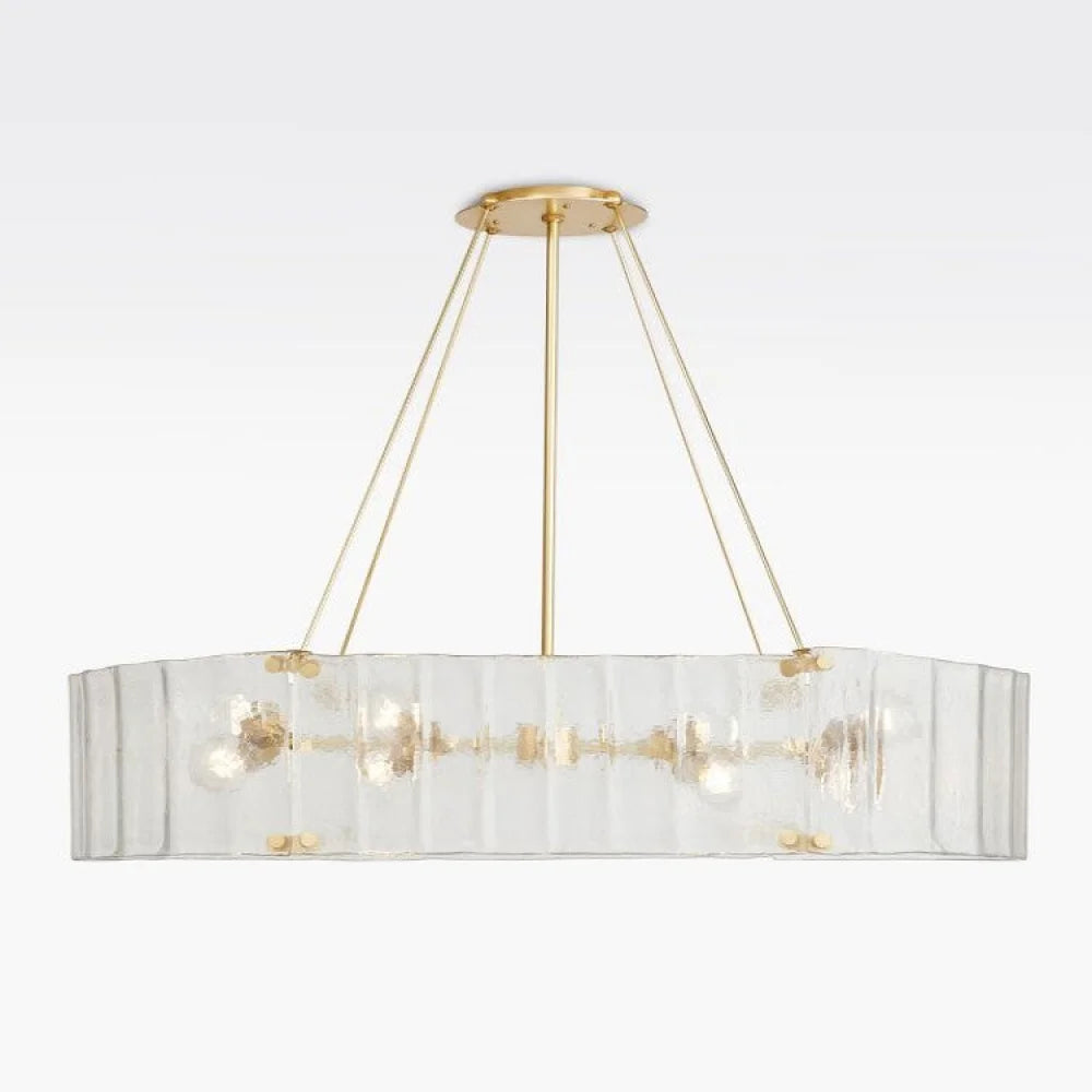 Willamette Oval Crystal Chandelier 48’’ Brass / Clear Chandelier