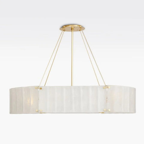 Willamette Oval Crystal Chandelier 48’’ Brass / White Chandelier