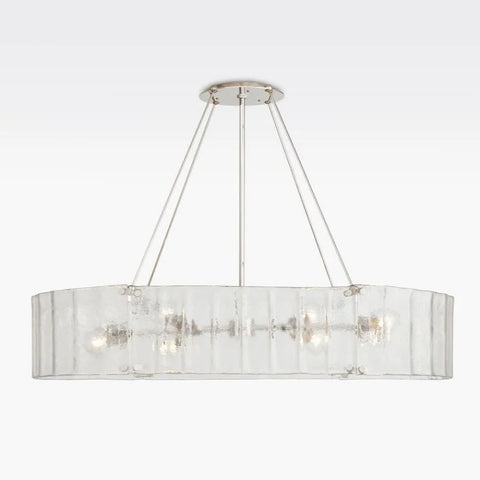 Willamette Oval Crystal Chandelier 48’’ Nickel / Clear Chandelier