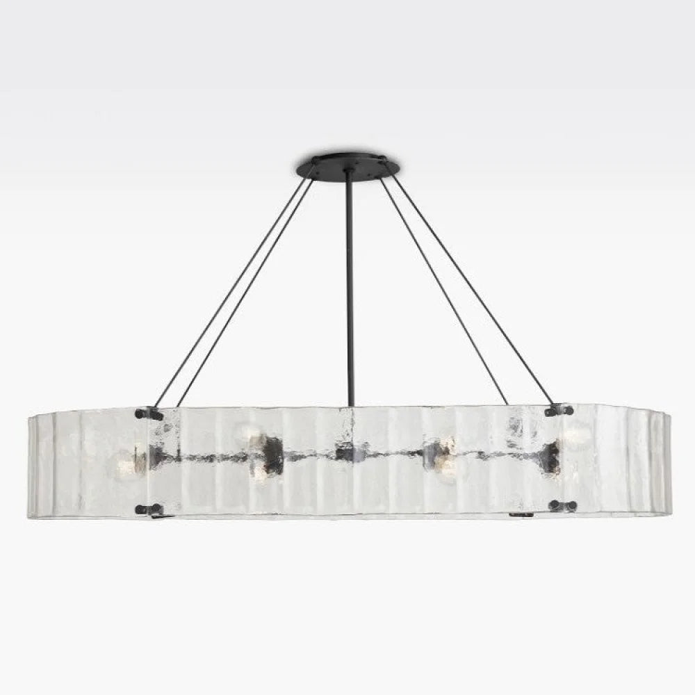 Willamette Oval Crystal Chandelier 60’’ Black / Clear Chandelier