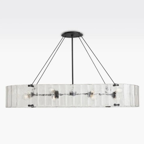 Willamette Oval Crystal Chandelier 60’’ Black / Clear Chandelier