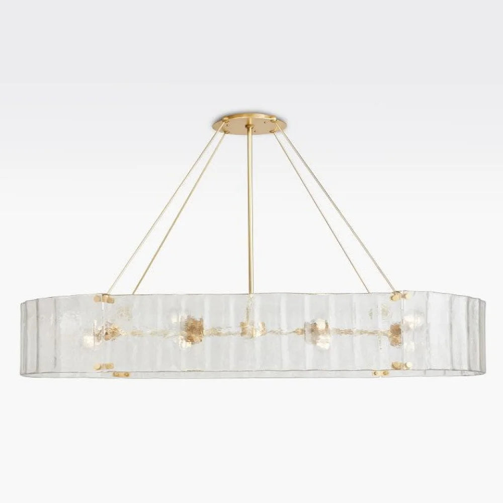 Willamette Oval Crystal Chandelier 60’’ Brass / Clear Chandelier