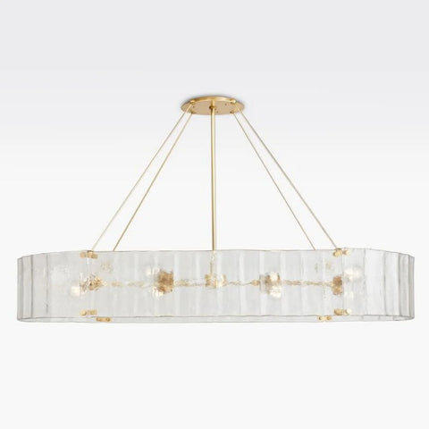 Willamette Oval Crystal Chandelier 60’’ Brass / Clear Chandelier