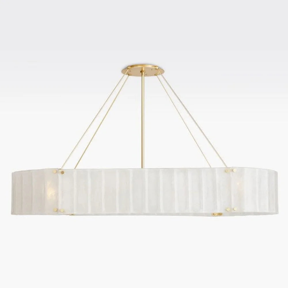 Willamette Oval Crystal Chandelier 60’’ Brass / White Chandelier