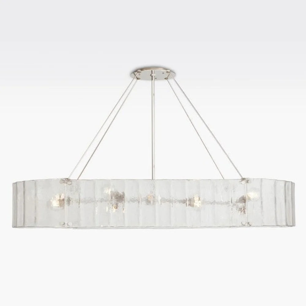 Willamette Oval Crystal Chandelier 60’’ Nickel / Clear Chandelier