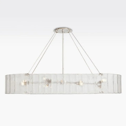 Willamette Oval Crystal Chandelier 60’’ Nickel / Clear Chandelier