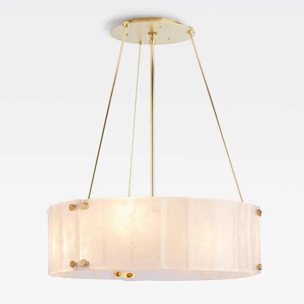 Willamette Round Crystal Chandelier 24’’ Brass / White Chandelier