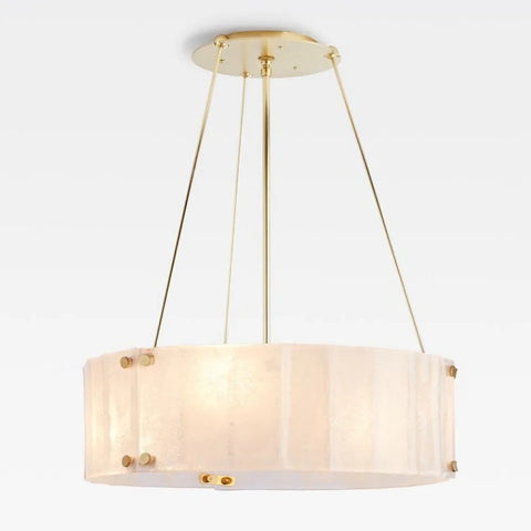 Willamette Round Crystal Chandelier 24’’ Brass / White Chandelier