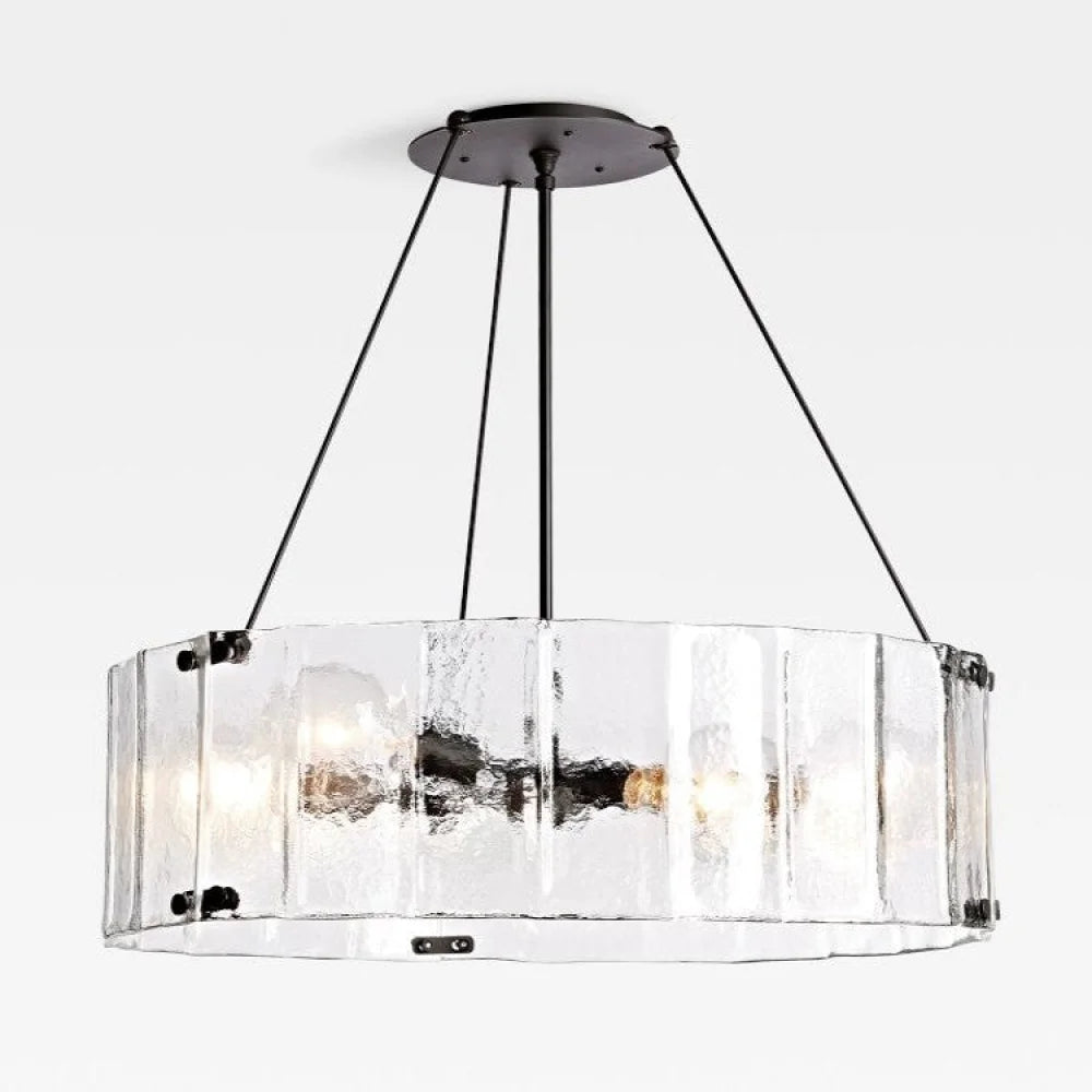 Willamette Round Crystal Chandelier 32’’ Black / Clear Chandelier