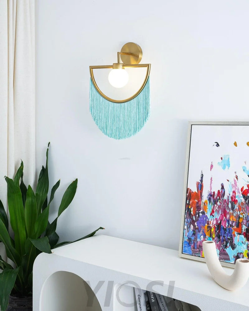 Wink Tassel Cute Wall Sconce - Tassel-1-Yiosilamp