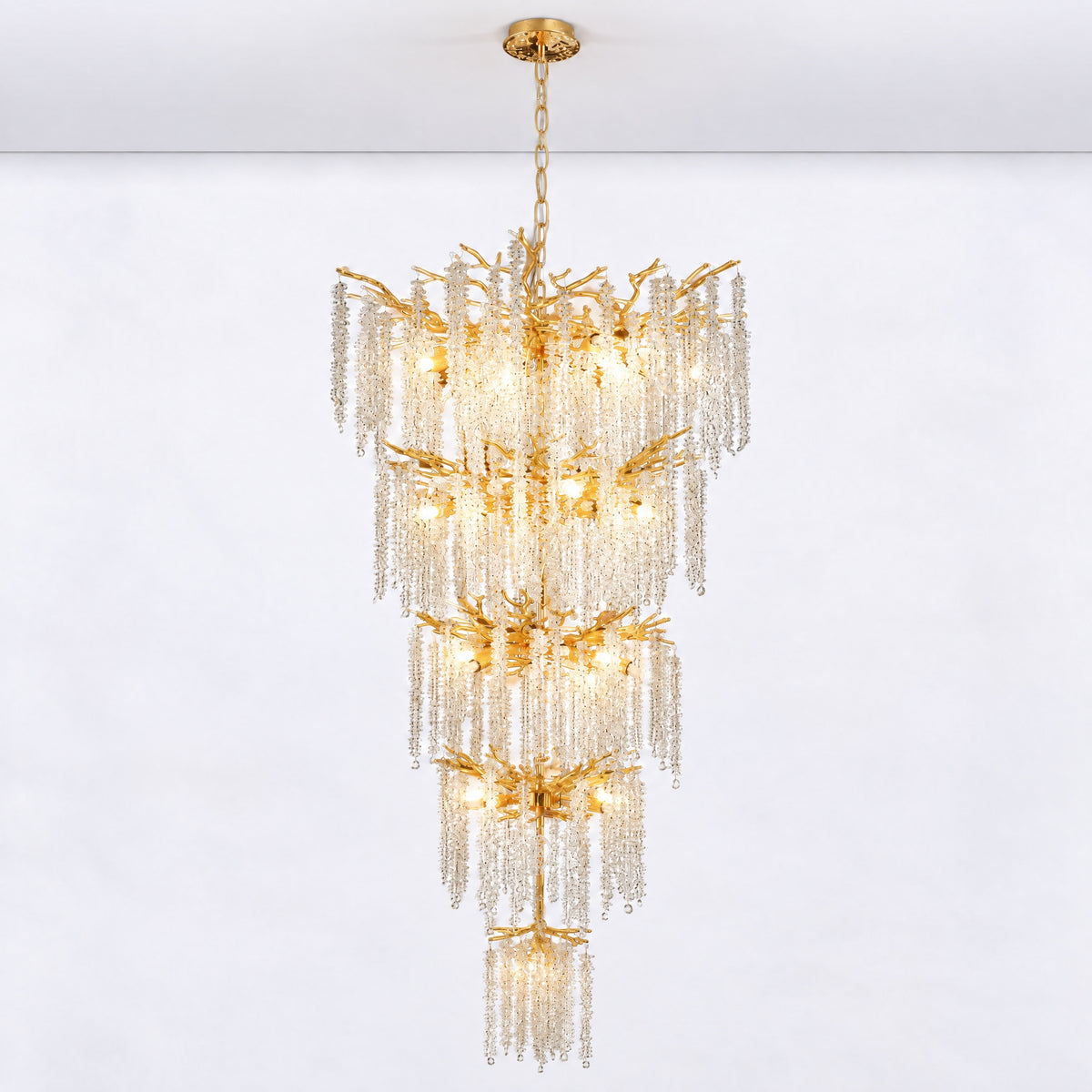 Winslow Organic Modern Gold Chandelier