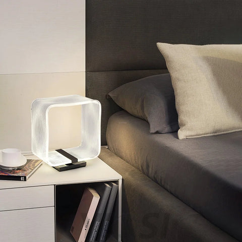 Wire Cube Table Lamp ∅ 9.4″ - Cube-1-Yiosilamp