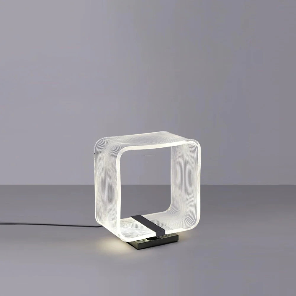 Wire Cube Table Lamp ∅ 9.4″ - Cube-1-Yiosilamp