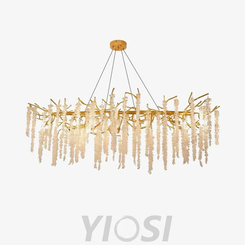 Wisteria Flower Style Crystal Chandelier For Living Room - Yiosilamp