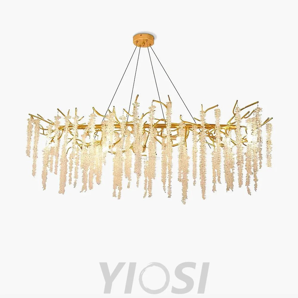 Wisteria Flower Style Crystal Chandelier For Living Room - Yiosilamp