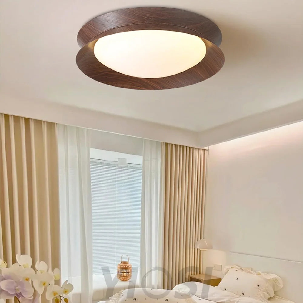 Wood Grain Ceiling Light - Flush Mounts, Wood-1-Yiosilamp