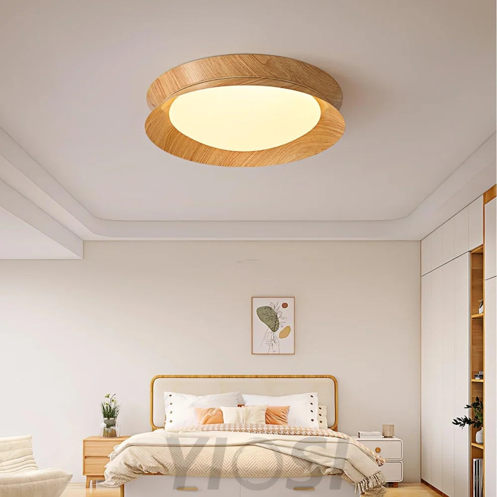 Wood Grain Ceiling Light - Flush Mounts, Wood-1-Yiosilamp