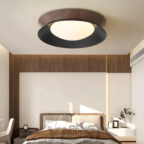 Wood Grain Ceiling Light - Flush Mounts, Wood-1-Yiosilamp