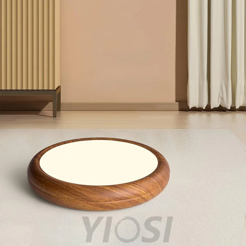 Wood Grain Round Type Ceiling Lamp - Flush Mounts, Wood-1-Yiosilamp