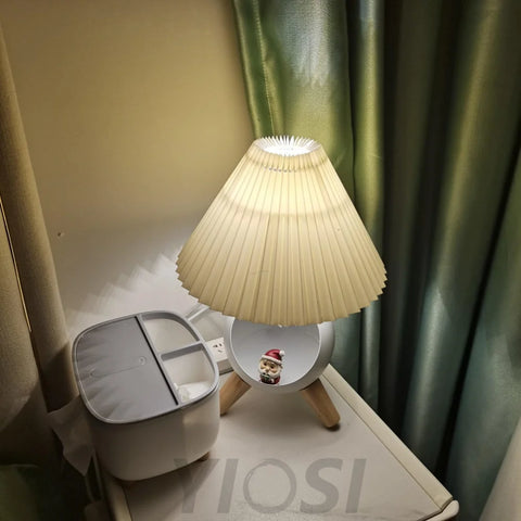 Wood Small Table Lamp ∅ 10.2″ - Wood-1-Yiosilamp