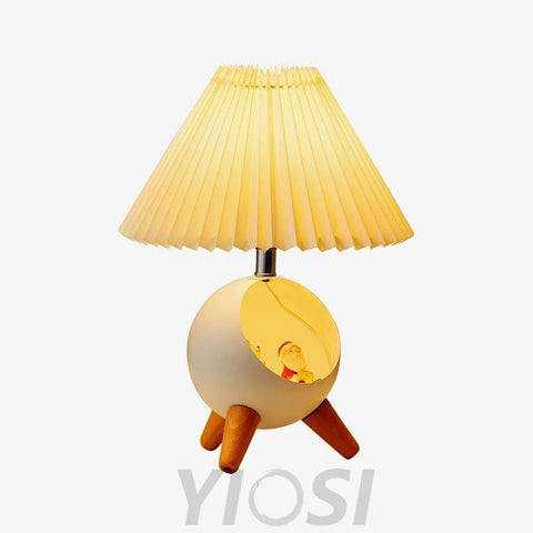 Wood Small Table Lamp ∅ 10.2″ - Wood-1-Yiosilamp