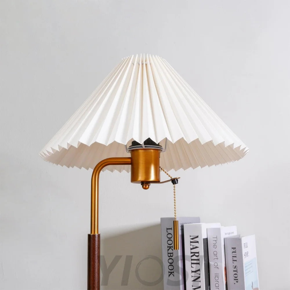 Wooden Retro Table Lamp ∅ 12.2″ - Wood-1-Yiosilamp